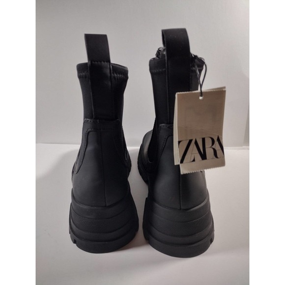 Zara Platform Ankle Rainboots Size 38 (US 7.5) UNISEX main image 6